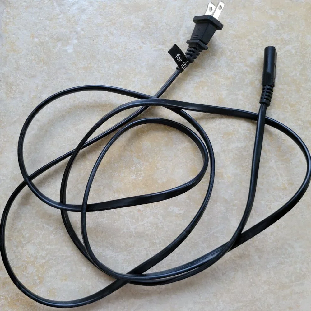 2-Prong AC Power Supply Cord Cable Adapter